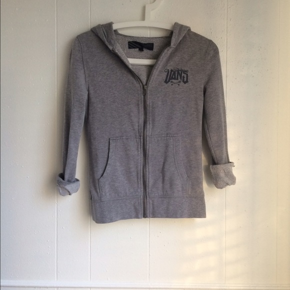 Grey Vans Zip Up Hoodie