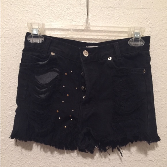 Black high waisted shorts