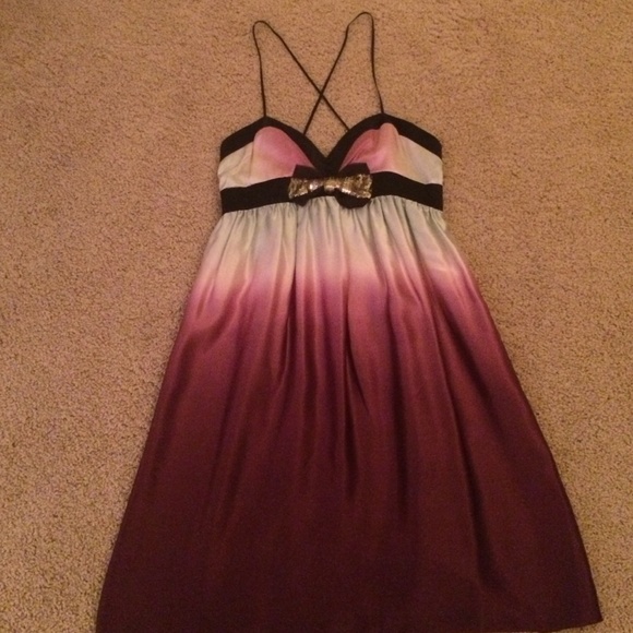 Julie Haus brand ombré satin dress size 4