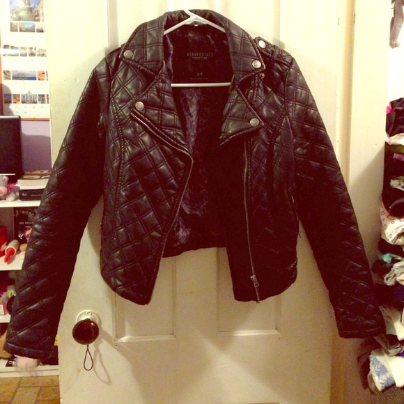 Black leather jacket