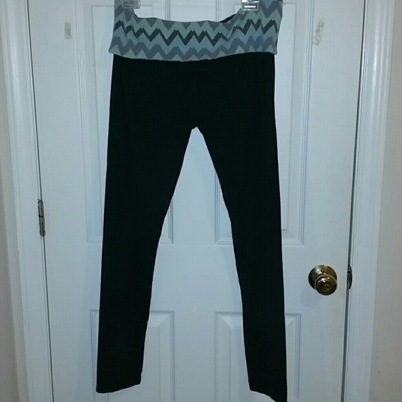 2 in 1 Chevron Print Yoga Leggings
