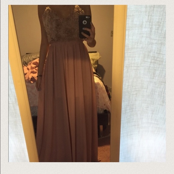 Long Nude Blush Maxi