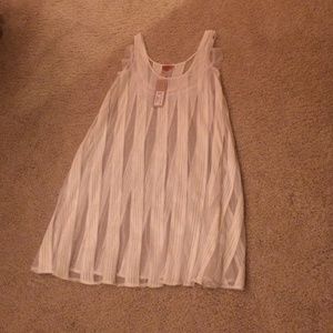 Chan luu brand white sheer stripe dress- size s