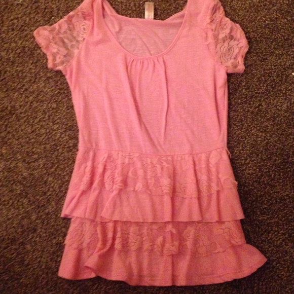 A flowery, lace shirt...