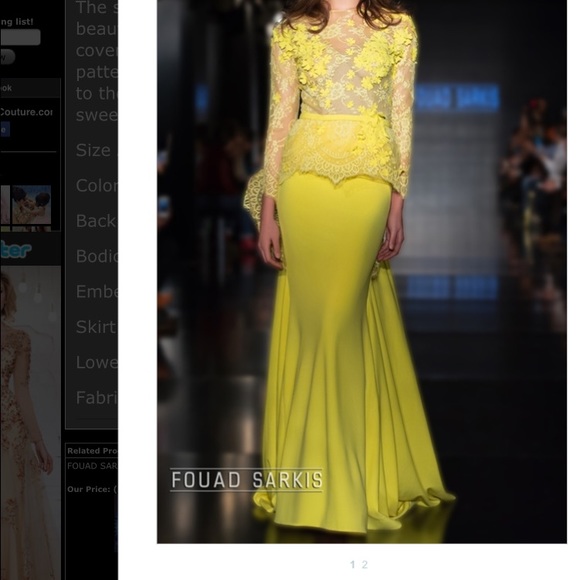 Fouad sarkis mnm couture size 10 (42) - Picture 2 of 5