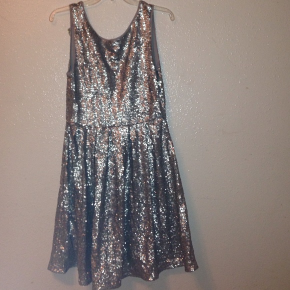 Silver sequenced dress