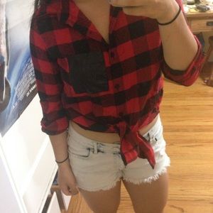 Red plaid shirt