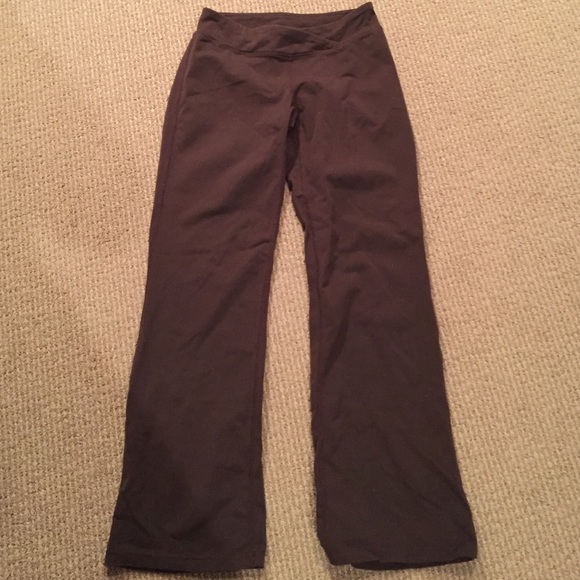 Athleta brown belled long leg yoga pants
