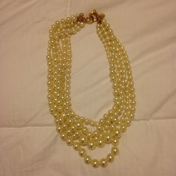 J crew multi strand pearl necklace