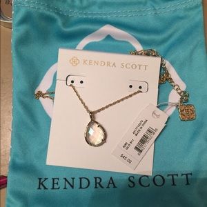 Kendra Scott necklace clear iridescent.