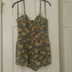 Forever 21 fun summer sunflower romper