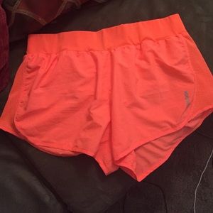Beautiful bright orange workout shorts