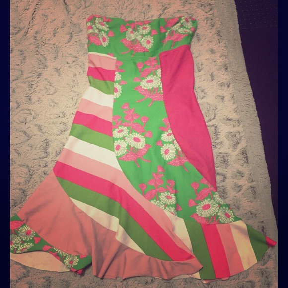 Sophia by Vix Floral Strapless Dress - Picture 1 of 3