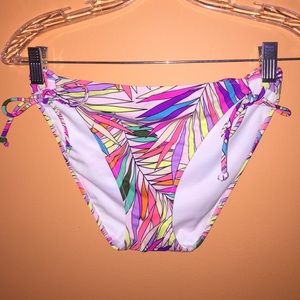 Victoria's Secret Purple Pink Palm Swim Bottoms