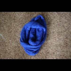 Blue Knit Infinity Scarf