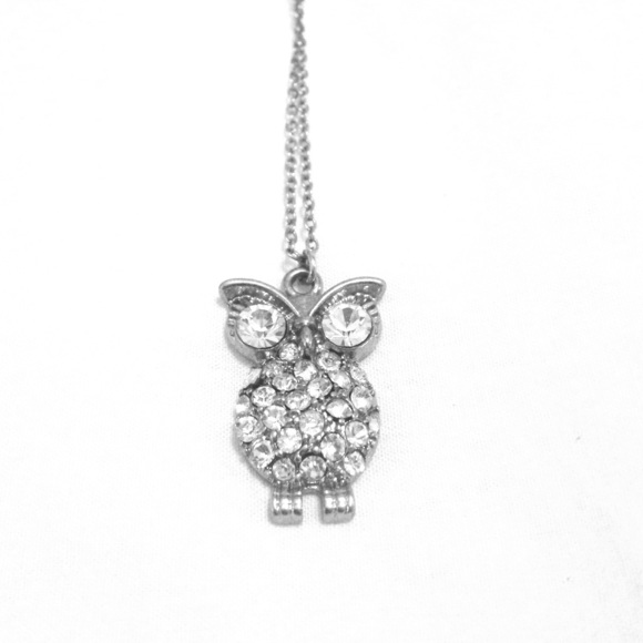 Beautiful diamond owl necklace