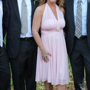 Light pink bridesmaid dress