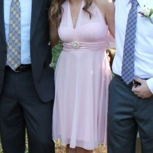 Light pink bridesmaid dress