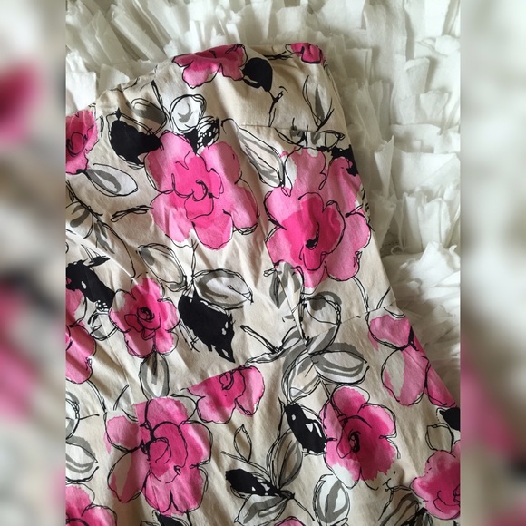 Floral Strapless Bodycon Dress
