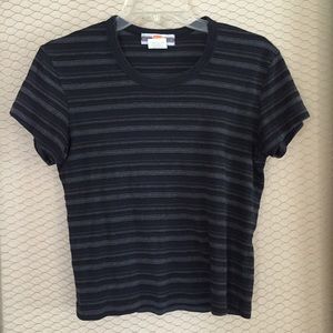 Black and grey striped tee shirt