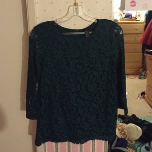 Forest Green knit top