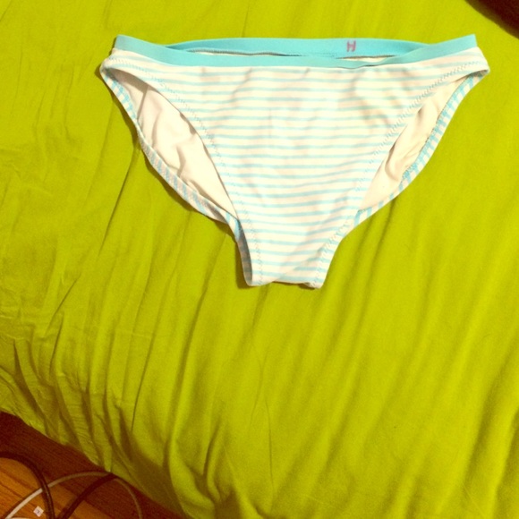 Cute blue and white striped bikini bottoms!