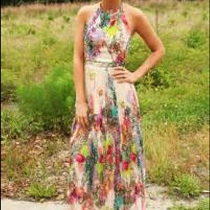 Beautiful multi color maxi dress