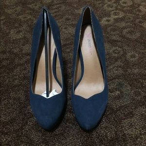 Navy blue pumps high heels