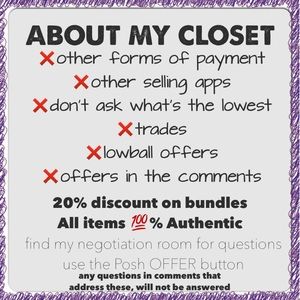 My closet rules! Please read before you ask.
