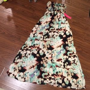 Target painted floral tube maxi