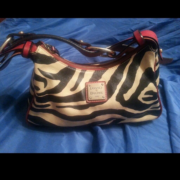 *Dooney & Bourke* Leather Zebra Hobo Purse