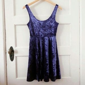 Pacsun cute Purple Velvet skater dress