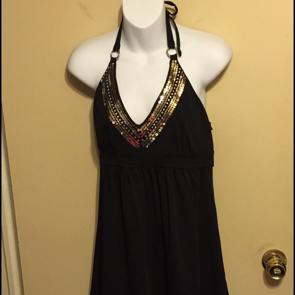 Dresses & Skirts - Sequin halter dress mini 32 in