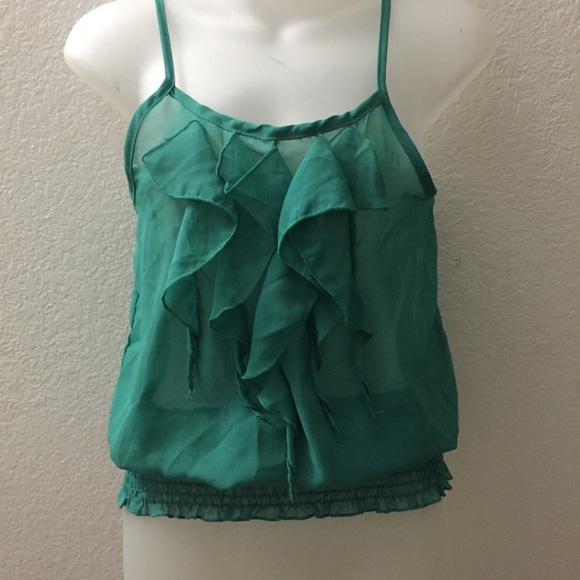 Turquoise chiffon top