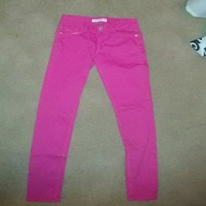 Pink skinny jeans