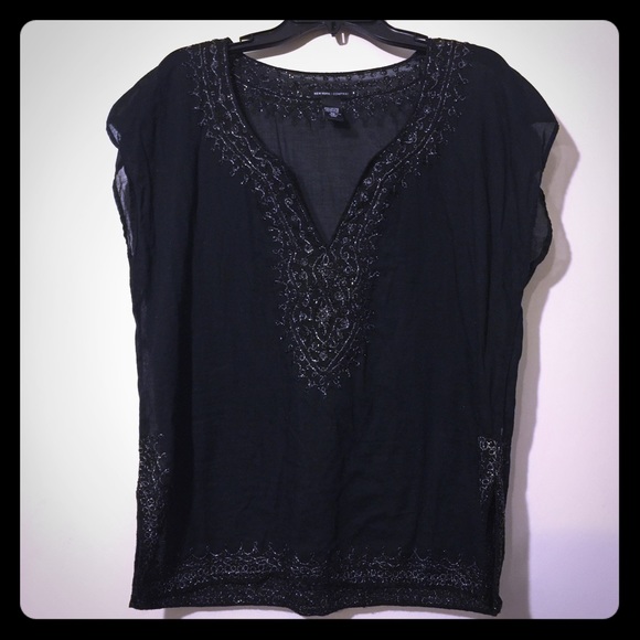 Black boho top