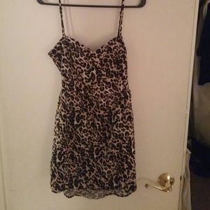 Wet Seal Leopard Print Sun Dress with Open Back