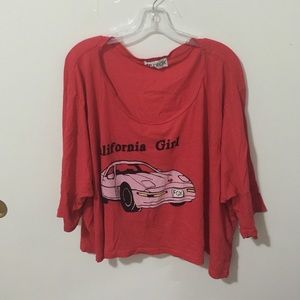 Two Wildfox over size tee top size M