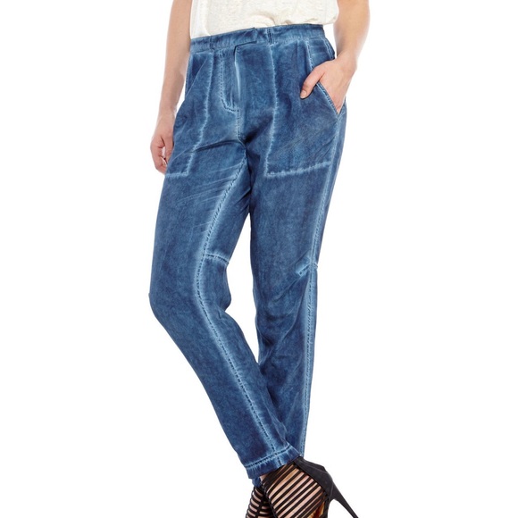 Maje faded silk trousers