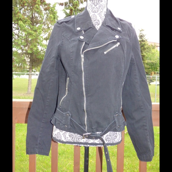 Black Moto Jacket by Royal Bone