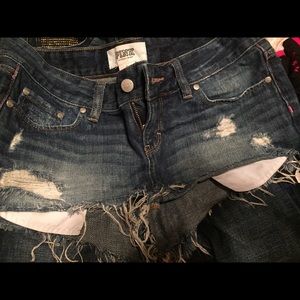 VS Pink denim shorts