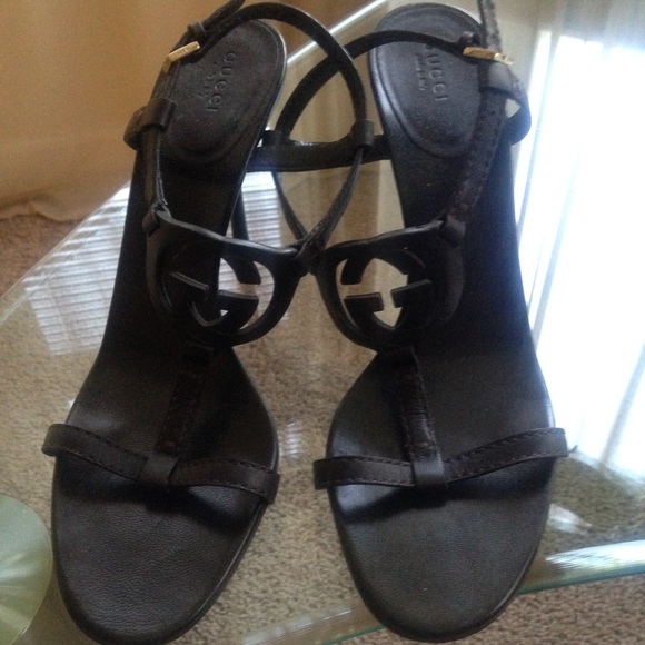 Authentic chocolate Gucci heels