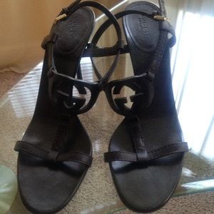 Authentic chocolate Gucci heels