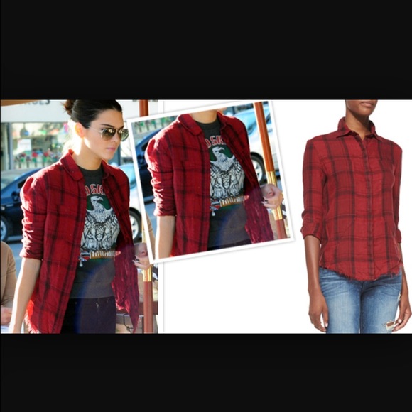 RTA Tops - RTA Flannel as seen on Kendall Jenner