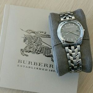 Authentic Burberry Sterling Silver Watch