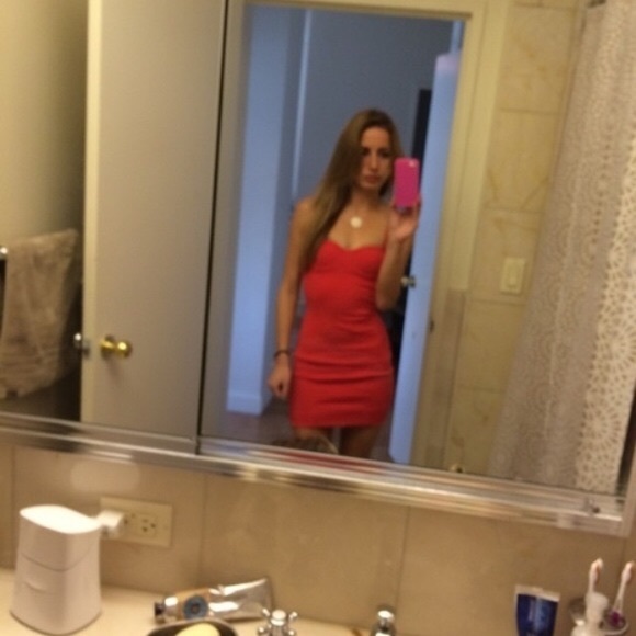 Red bodycon dress:)