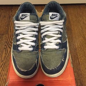 Nike denim dunk low size 6.5 kids