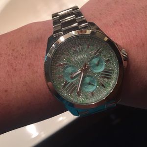 Silver Fossil watch