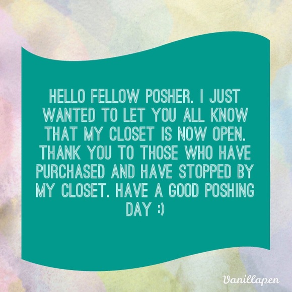 Closet open.
