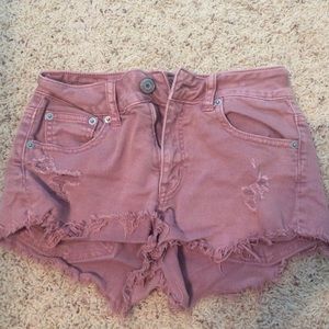 Light Burgundy High Waisted American Eagle Shorts